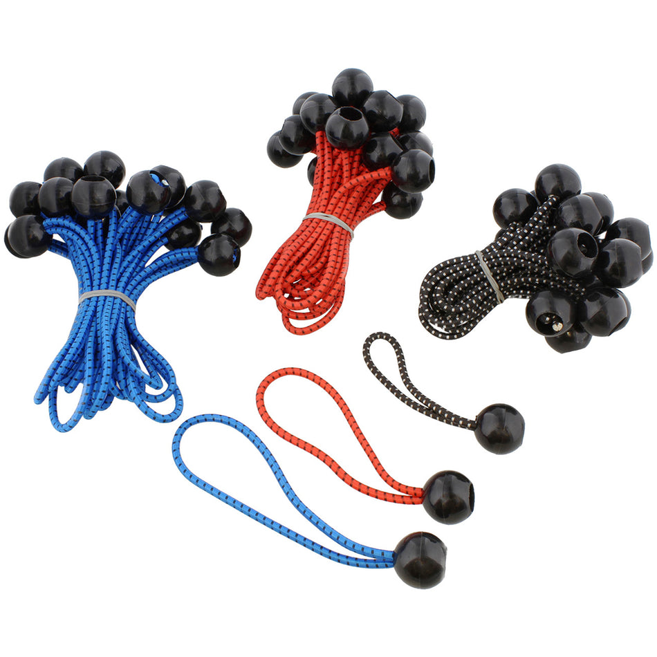 Ball Bungee Cords Assorted Sizes - 60pk Elastic Bungee Cords and Balls –