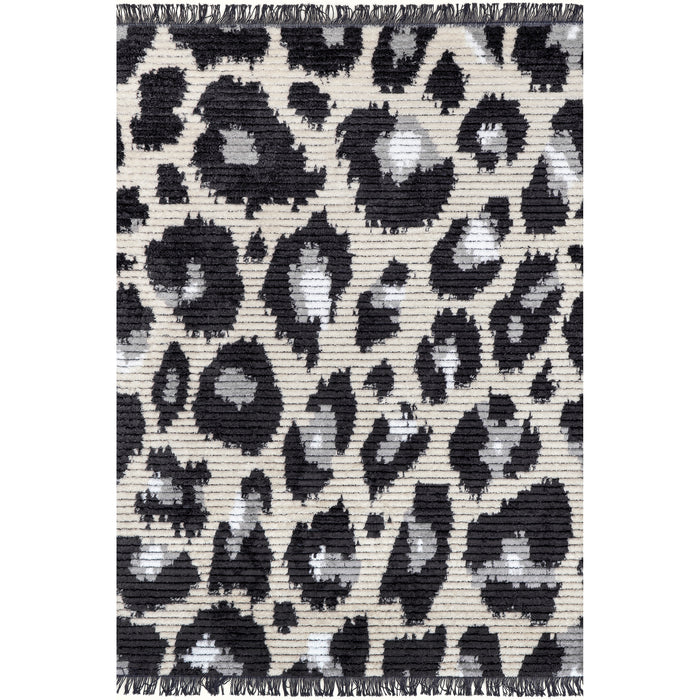 Angeline Modern Leopard Tasseled Area Rug — nuLOOM