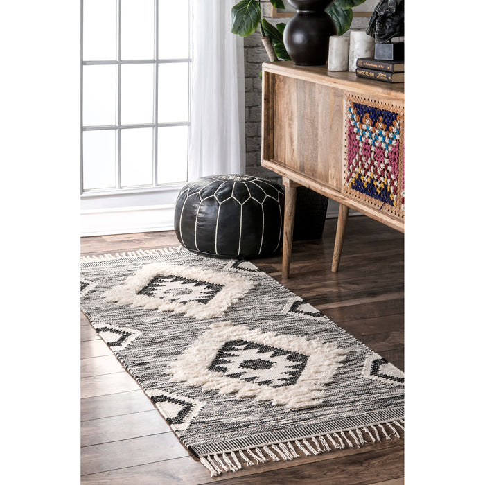 nuloom savannah moroccan fringe area rug