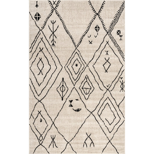 nuLOOM Amia Modern Tribal Area Rug - 4' 4 x 6' - Beige