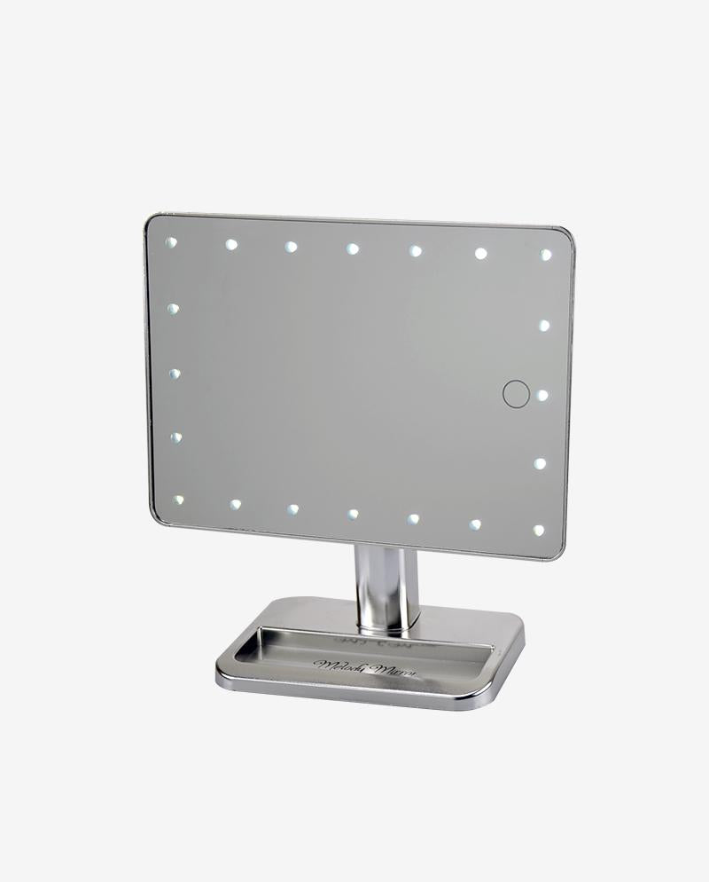 Silver Melody Mirror W Bluetooth Speakers Led Lighting Trend Tech Brands