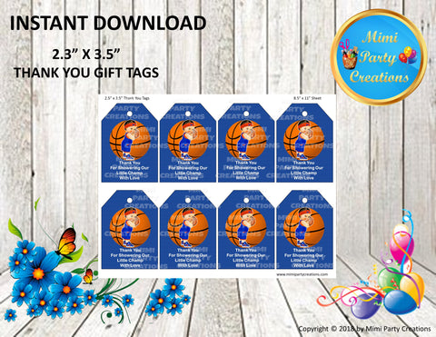 Basketball Mimi Party Creations - digital item roblox thank you tags instant download roblox party decoration