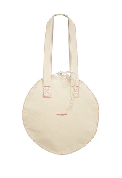 CANVAS CIRCLE TOTE CHERRY RED | Orseund Iris