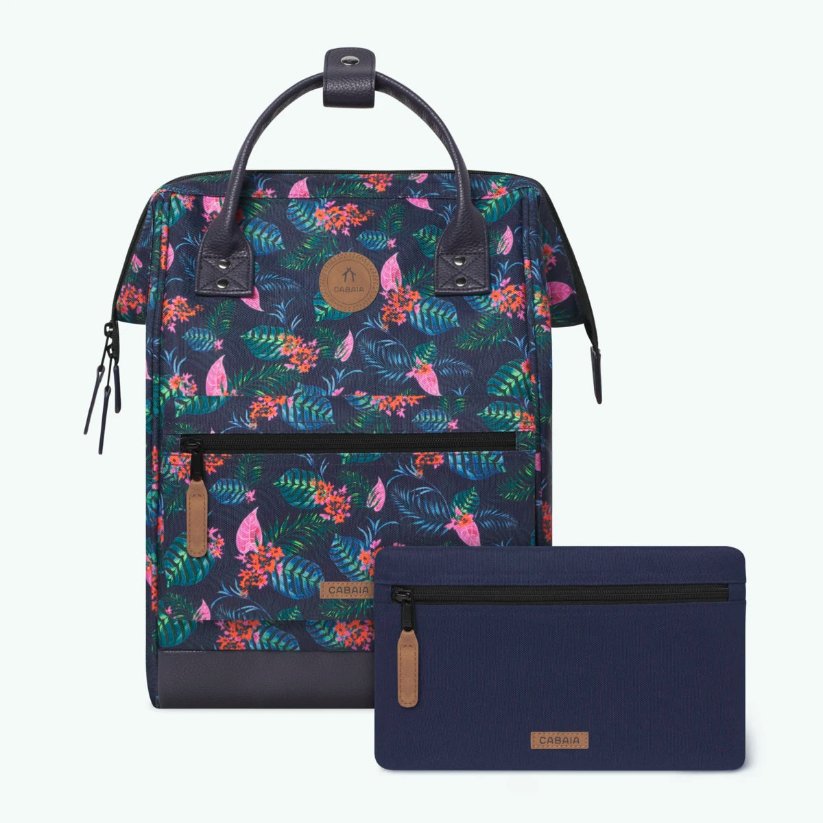 CABAIA - Orange Rucksack - 18L - Extra große Öffnung - Laptop Rucksack - Damen & Herren - Lehrertasche - Wasserdicht - Nachhaltig - Vegan
