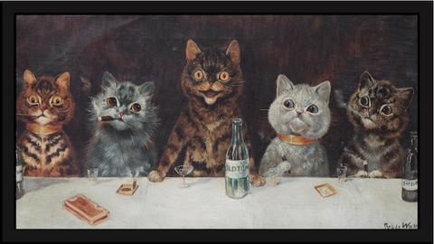 The Bachelor's Party by Louis Wain