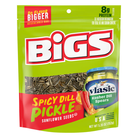 Big's Sunflower Seeds Spicy Dill Pickle - Spicy Sunflower Seeds - Bigs Sunflower Seeds - Sunflower Seeds