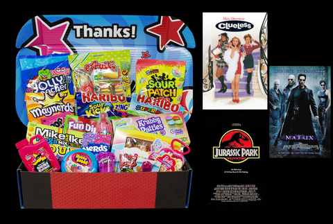 Movie Night - Fun Box - Movie Candy - 90s Candy - Nostalgic Candy - Nostalgia Candy - Old School Candy - Retro Candy - Old Fashioned Candy - Old Fashion Candy