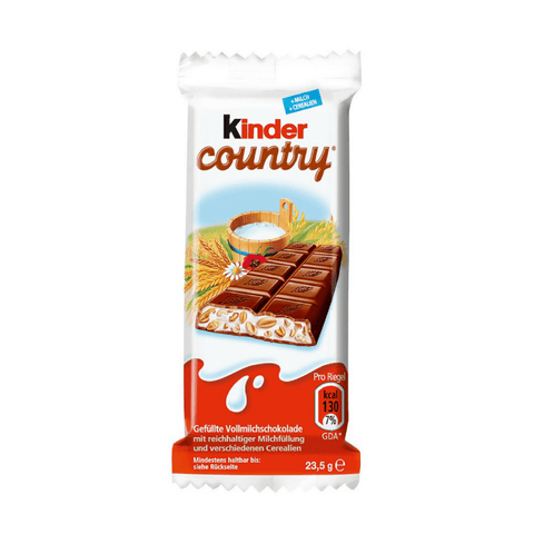 Kinder Country Milk Chocolate - European Candy - Milk Chocolate - Crispy Cereal - Kinder - Kinder Chocolate