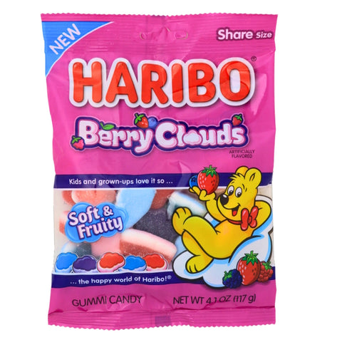 Haribo Berry Clouds - Fluffy Candy - Berry Flavoured Candy - Haribo - Haribo Gummies - Gummy Candy