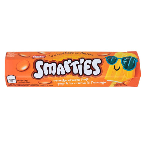 Smarties, smarties candy, smarties orange cream pop, orange candy