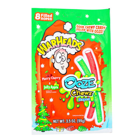 Warheads - Christmas Ooze Chews Ropes - Sour Candy Gift - Sour Candy - Warheads Candy