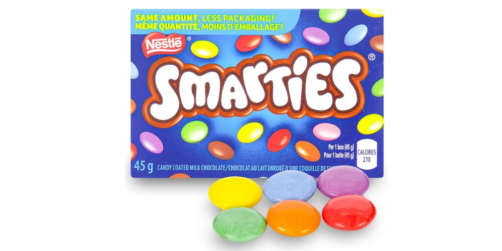 Smarties Candy - Nestle Canada - Top 20 Canadian Chocolate Bars