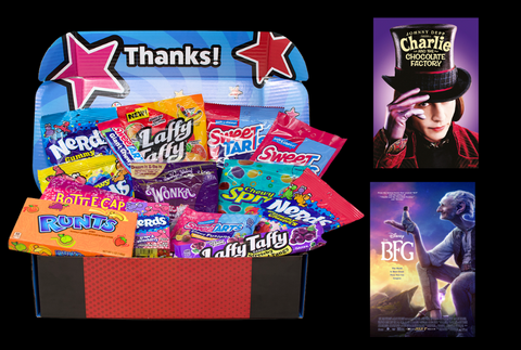 Movie Night - Fun Box - Movie Candy - Willy Wonka Movie - Willy Wonka Candy - Purple Candy - Wonka Candy