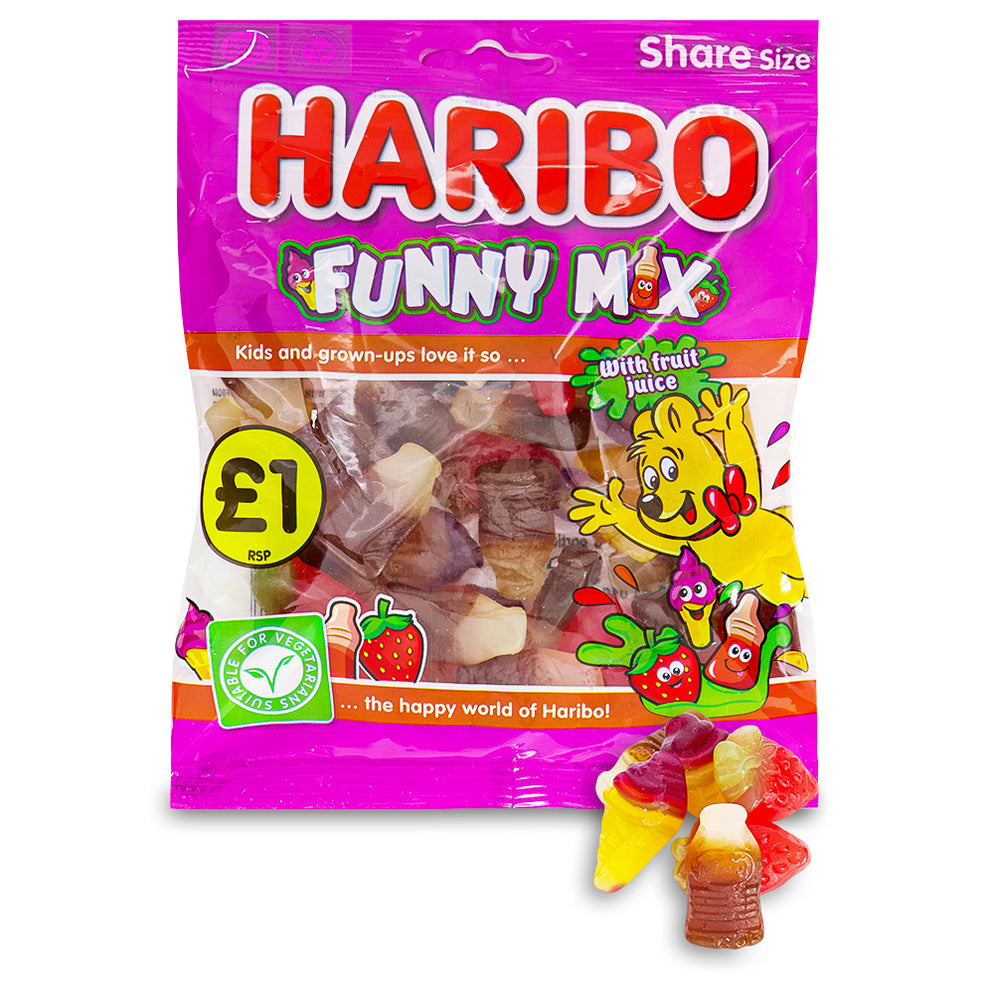 Haribo Funny Mix UK - 160g | Candyfunhouse.ca