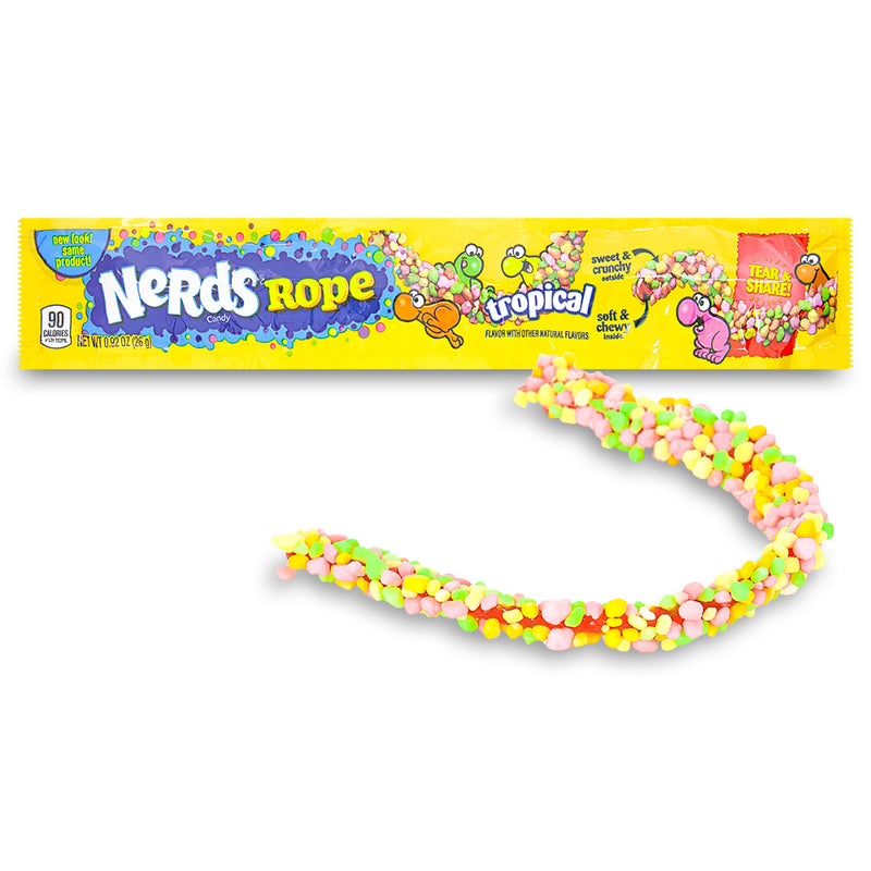 Tropical Nerds Rope: A gummy rope coated in tangy tropical flavor