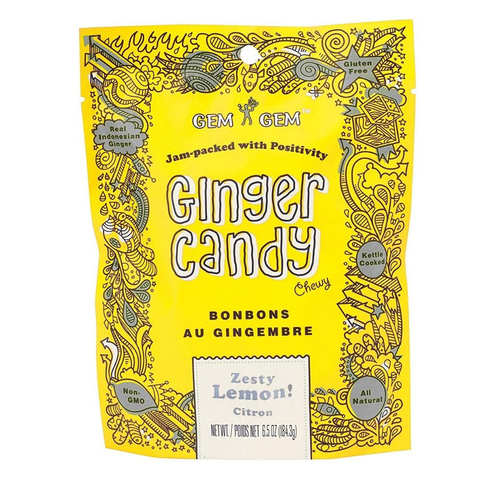 Zesty Lemon Gem Gem Ginger Candy 6229