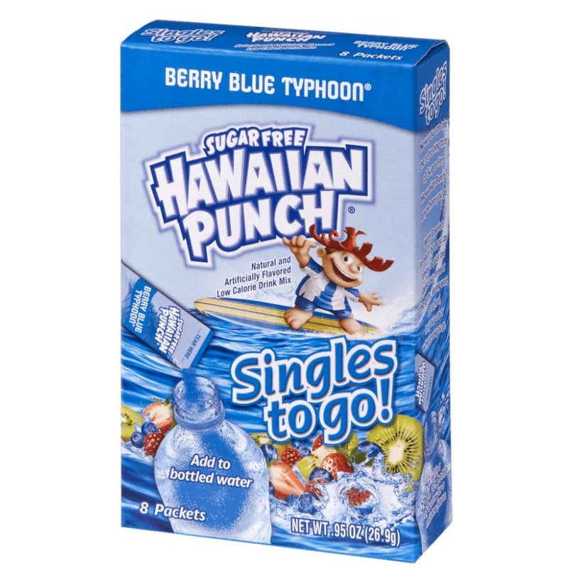 Hawaiian Punch Berry Blue Typhoon Singles To Go Drink Mix 4514