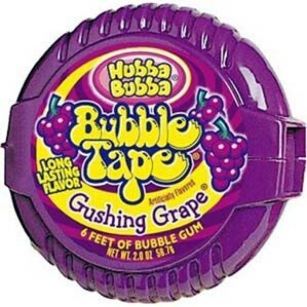 Hubba Bubba Gushing Grape Bubble Gum Tape | Candy Funhouse