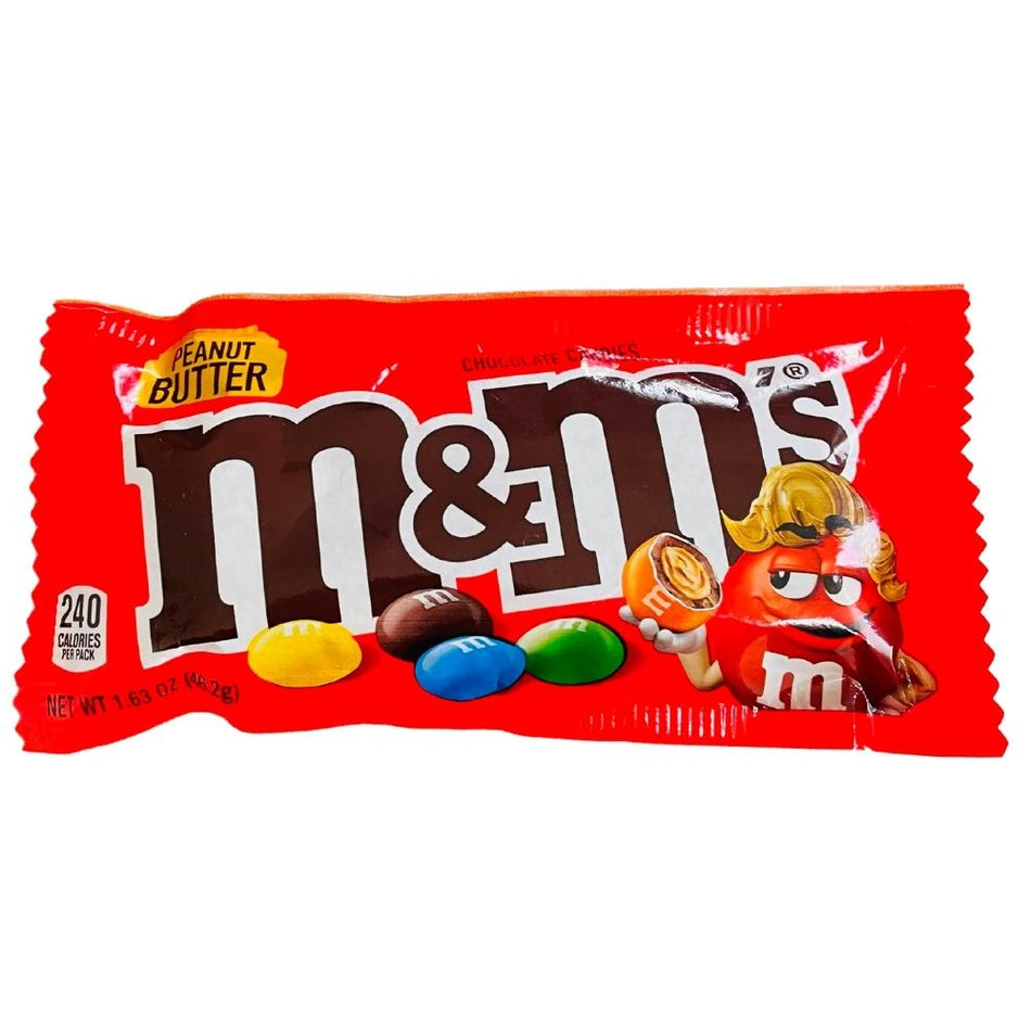 M & M Milk Chocolate Peanut Butter 1.63oz Bag or 24 Count Box