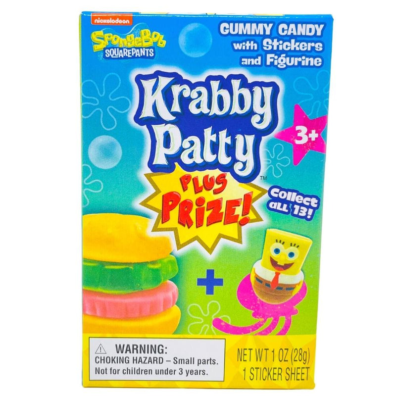 Spongebob Giant Krabby Patty Plus Prize 1oz Candy Funhouse 6080