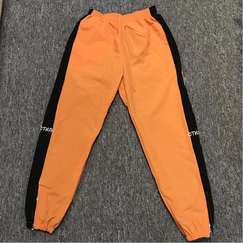 heron preston orange sweatpants