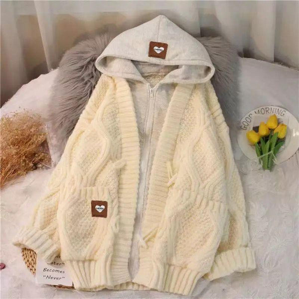 Buy Ladies Plain Hoodie Winter Warm Fleece Lined Zip Up Jacket Coat for  Women Online at desertcartINDIA