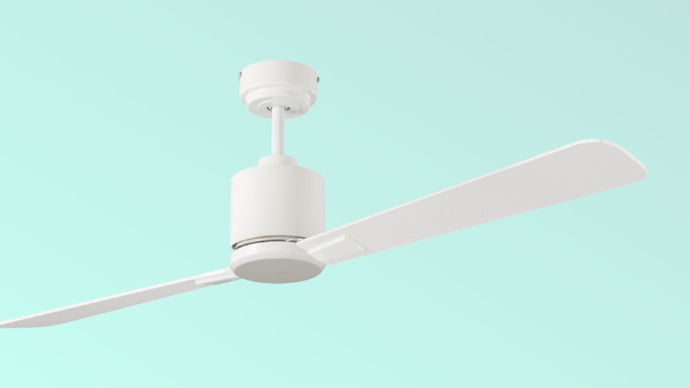 Solano Palm Timber Ceiling Fan. DC. White