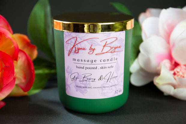 Kynx by Brynx Goji Berry & Hemp Massage Candle, 9 oz