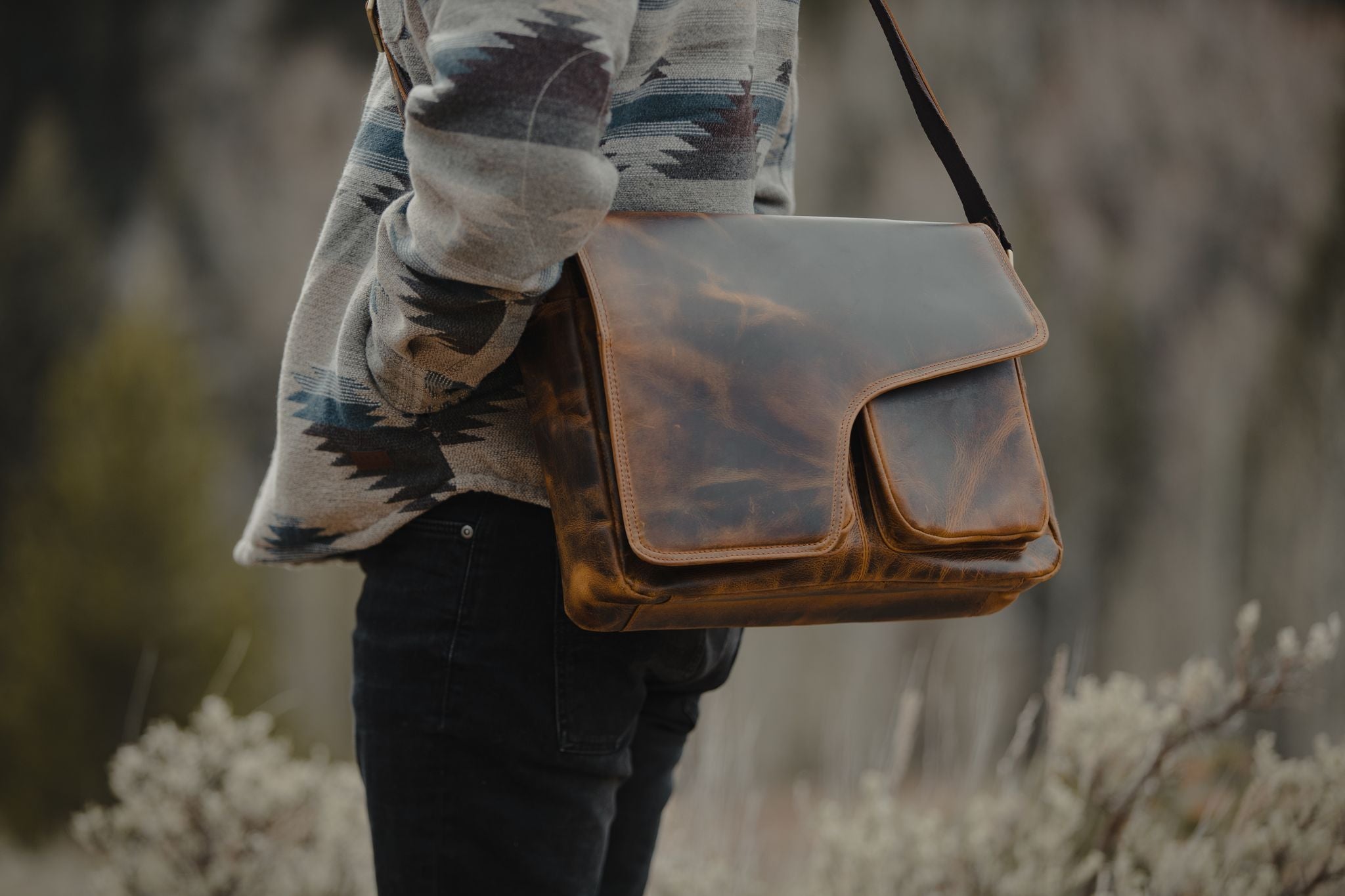 MROYALE™ Vintage Canvas Crossbody Messenger Bag - Men's Brown Outdoor -  EliteDealsOutlet