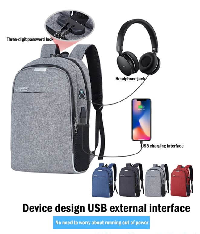 anti theft bag with usb charger