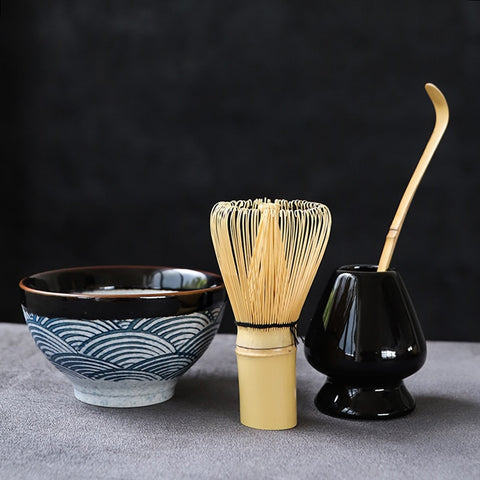 Matcha Tea Set - Whisk and Bowl with Matcha Tea