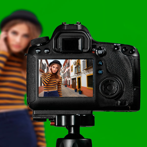 Shooting home video using green screen paint