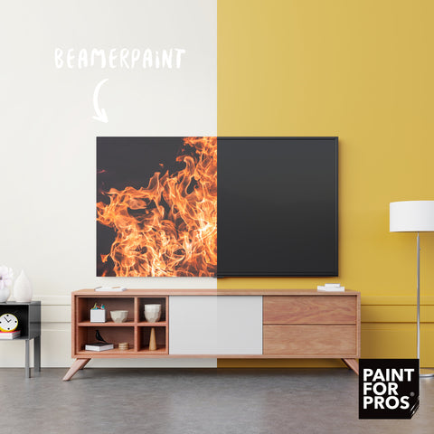 TV versus projection paint