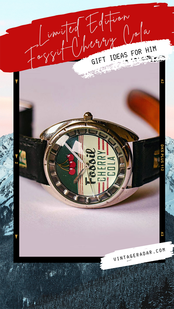 Fossil Cherry cola vintage montre