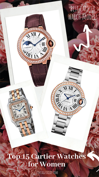 Top 15 relojes Cartier para mujeres