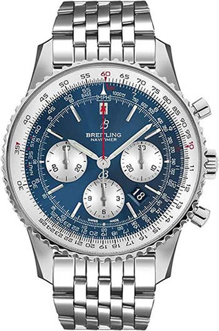 Breitling Navitimer 1 B01 Chronograph 46 Blue Dial Men's reloj AB0127211C1A1