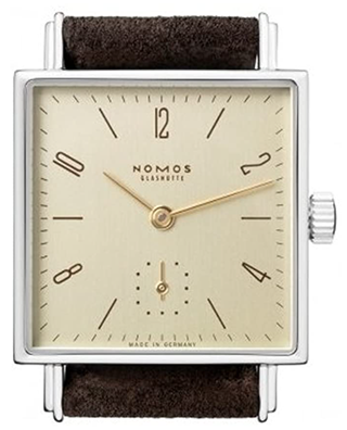 Nomos Tetra 27 Karat Gold-Plated Dial Stainless Steel Ladies Watch 472