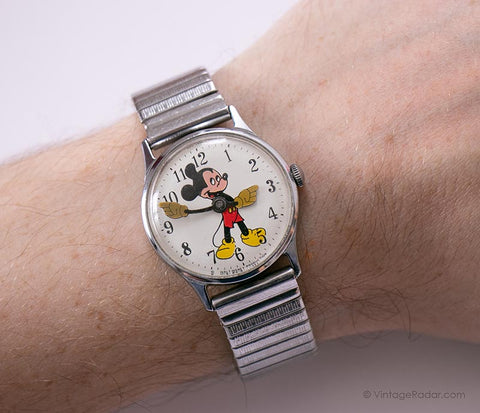 Vintage raro del 1968 Mickey Mouse Guarda da Timex  Walt Disney Productions Watch