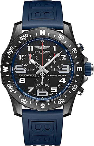 Profesional de Breitling Chronograph Carrón de cuarzo Negro Black Dial Watch X82310D51B1S1
