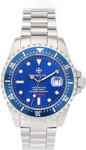 ENRIVA Men's 1000m Automatic Pro Diver Watch, Aluminium Self-Wind Professional Diver Watch for Men