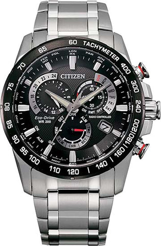 Citizen CB5898-59E Eco-Drive Sport Luxury PCAT Chronograph Watch in Stainless Steel