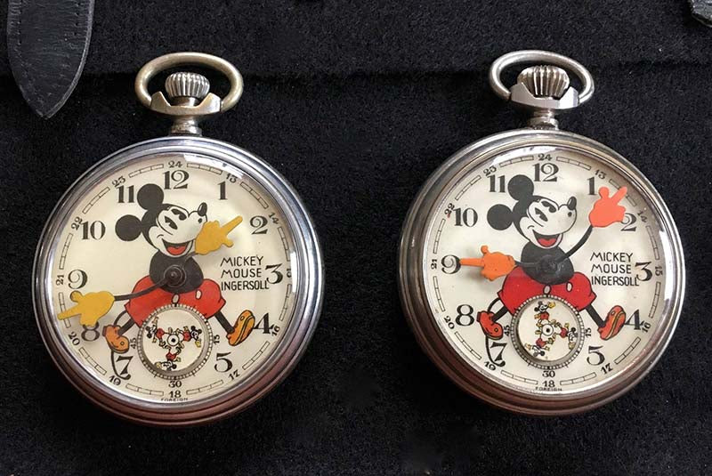 1930er Jahre Mickey Mouse Ingersoll Tasche Uhren