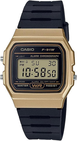 Casio F91W-1 klassischer Harzgurt Digitaler Sport Uhr