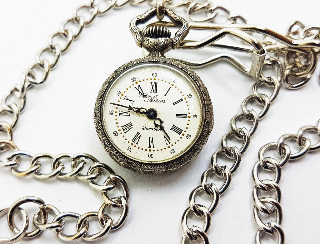 Aire en Incabloc Bolsillo vintage reloj