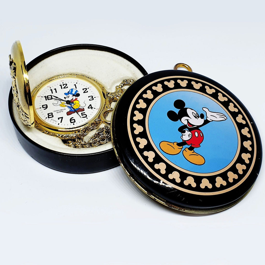 Jahrgang Mickey Mouse Tasche Uhr