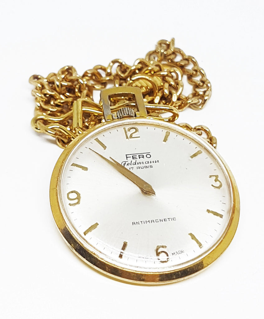 Fero Feldmann 17 Rubis Pocket Watch | Can Be Engraved