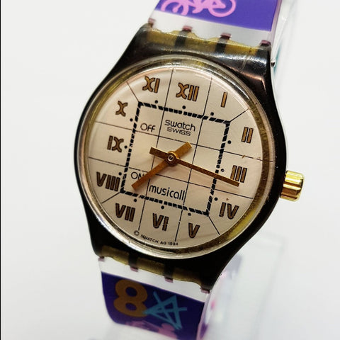 1994 الحفاوة SLM103 خمر الموسيقية Swatch مشاهدة للرجال والنساء