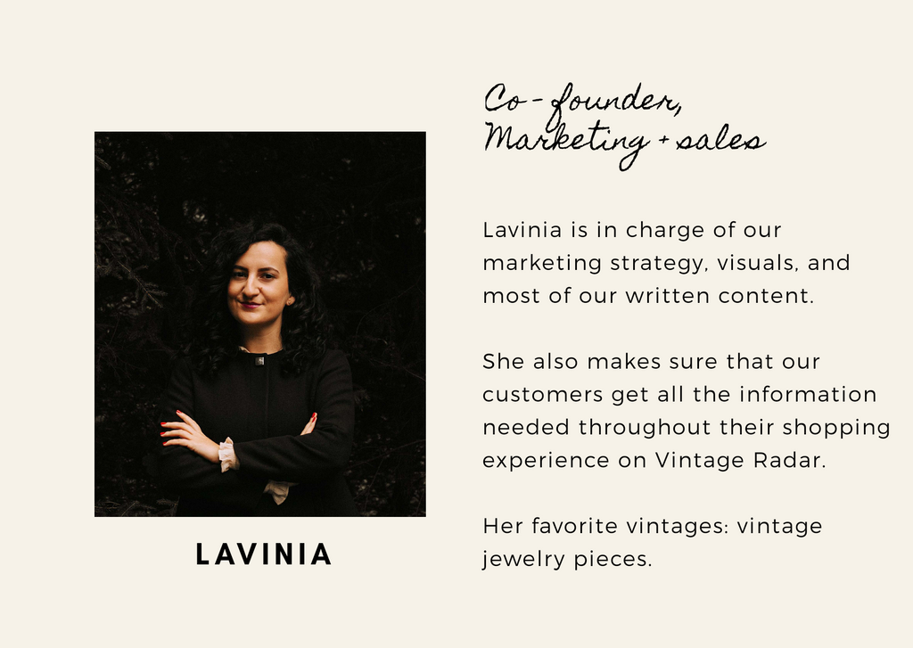 Lavinia, co-fondatrice de Radar vintage