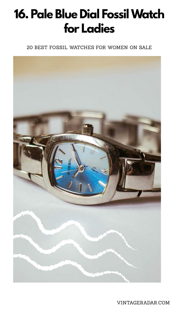 Blue Dial Silver-tone Fossil Watch