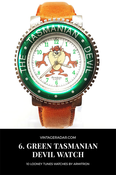 Grün Tasmanian Devil Taz Uhr